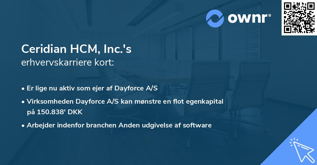 Ceridian HCM, Inc.'s erhvervskarriere kort