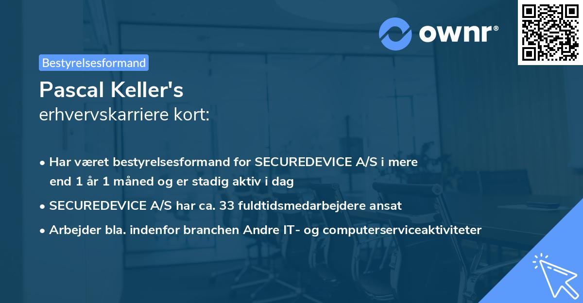 Pascal Keller's erhvervskarriere kort