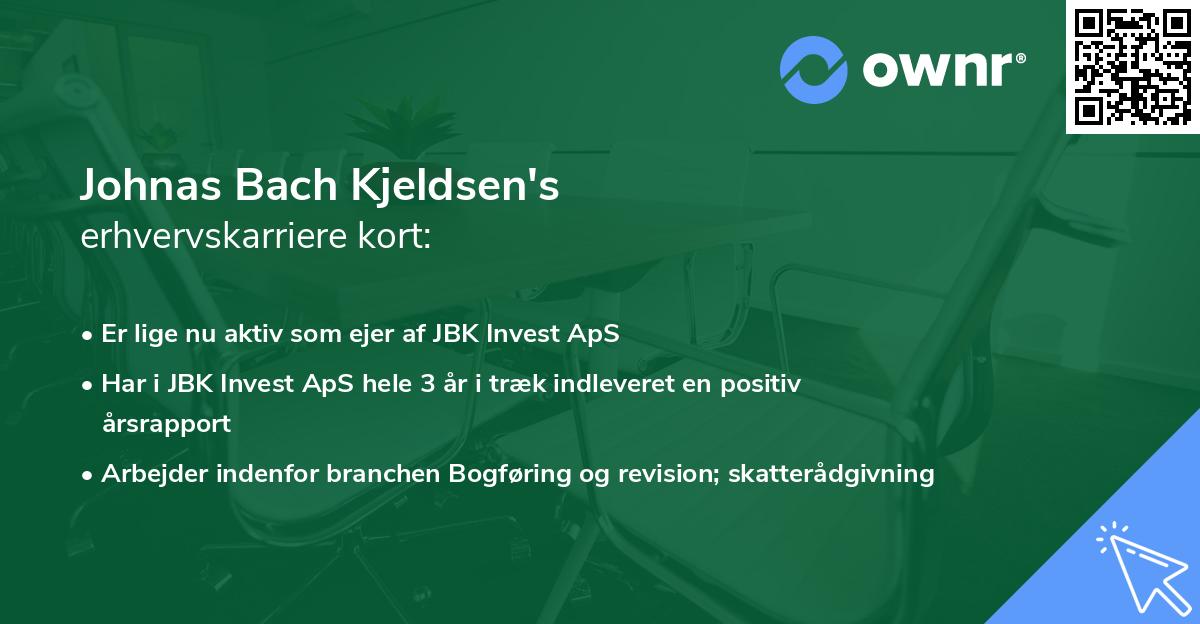 Johnas Bach Kjeldsen's erhvervskarriere kort