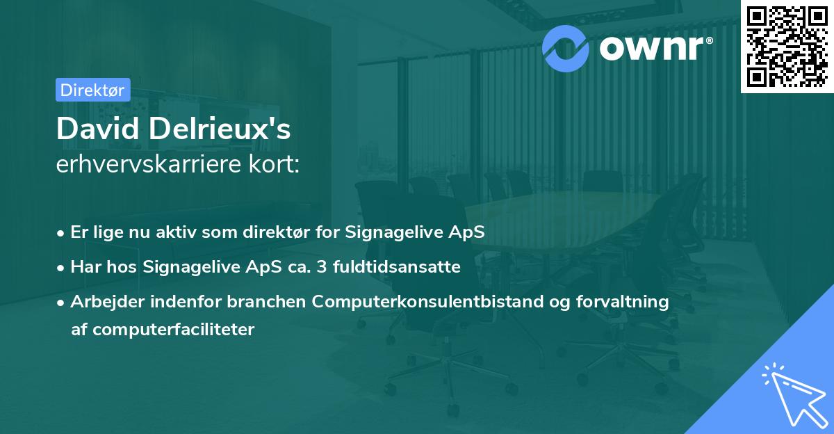 David Delrieux's erhvervskarriere kort