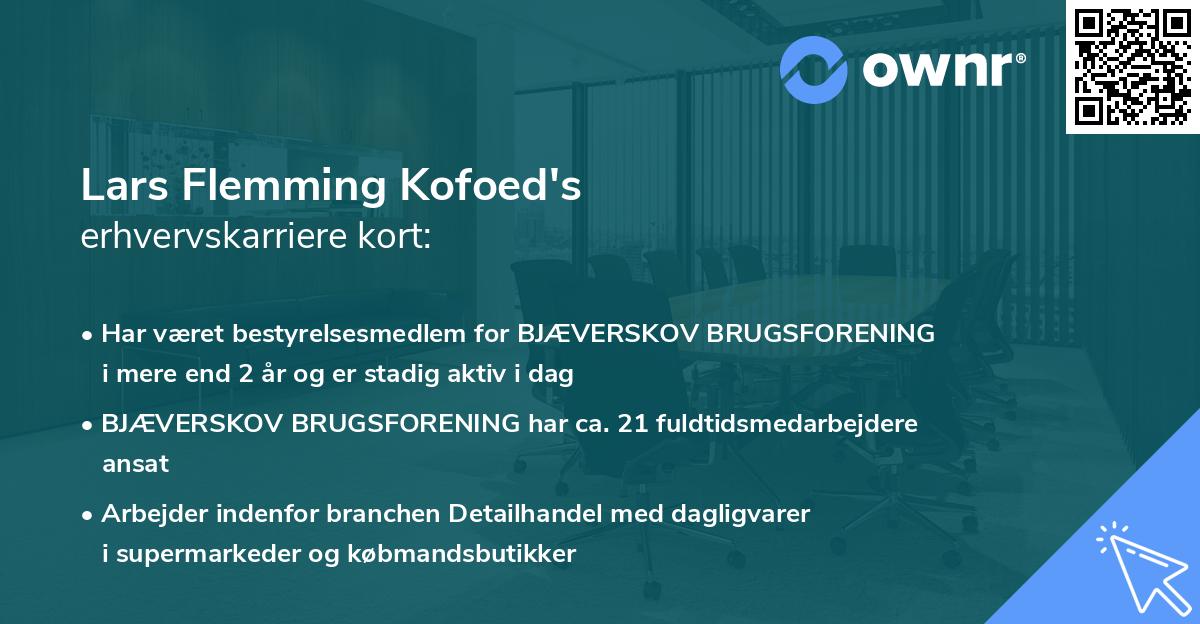 Lars Flemming Kofoed's erhvervskarriere kort