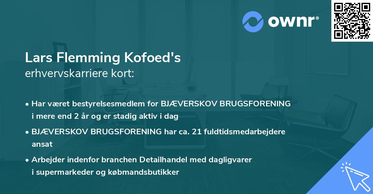 Lars Flemming Kofoed's erhvervskarriere kort