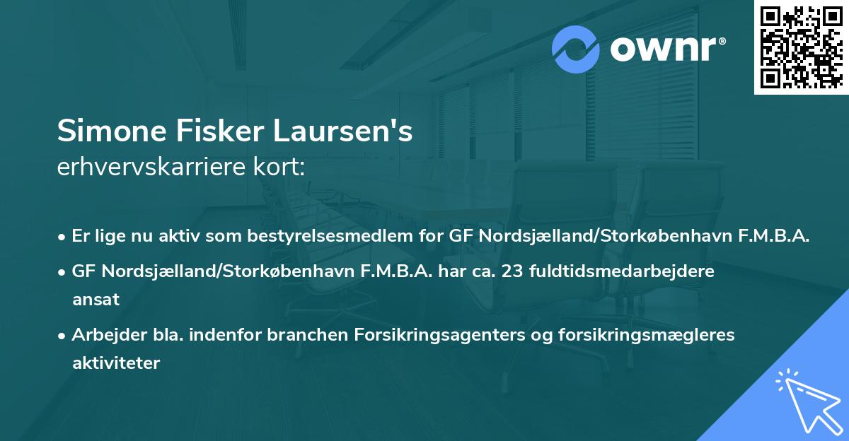 Simone Fisker Laursen's erhvervskarriere kort