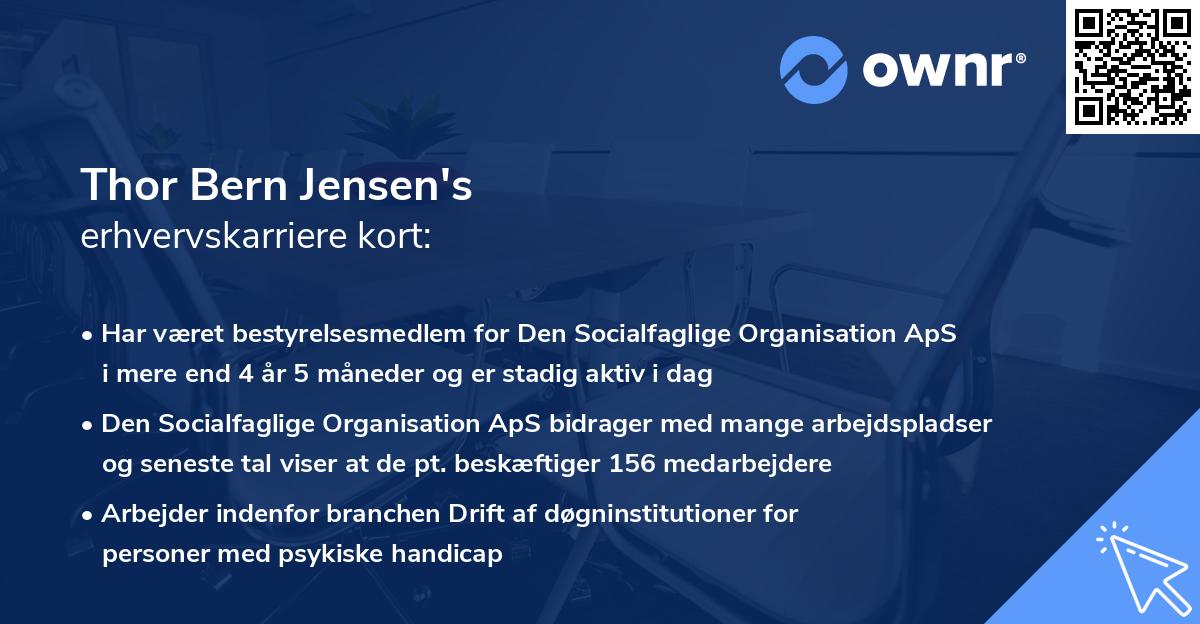 Thor Bern Jensen's erhvervskarriere kort