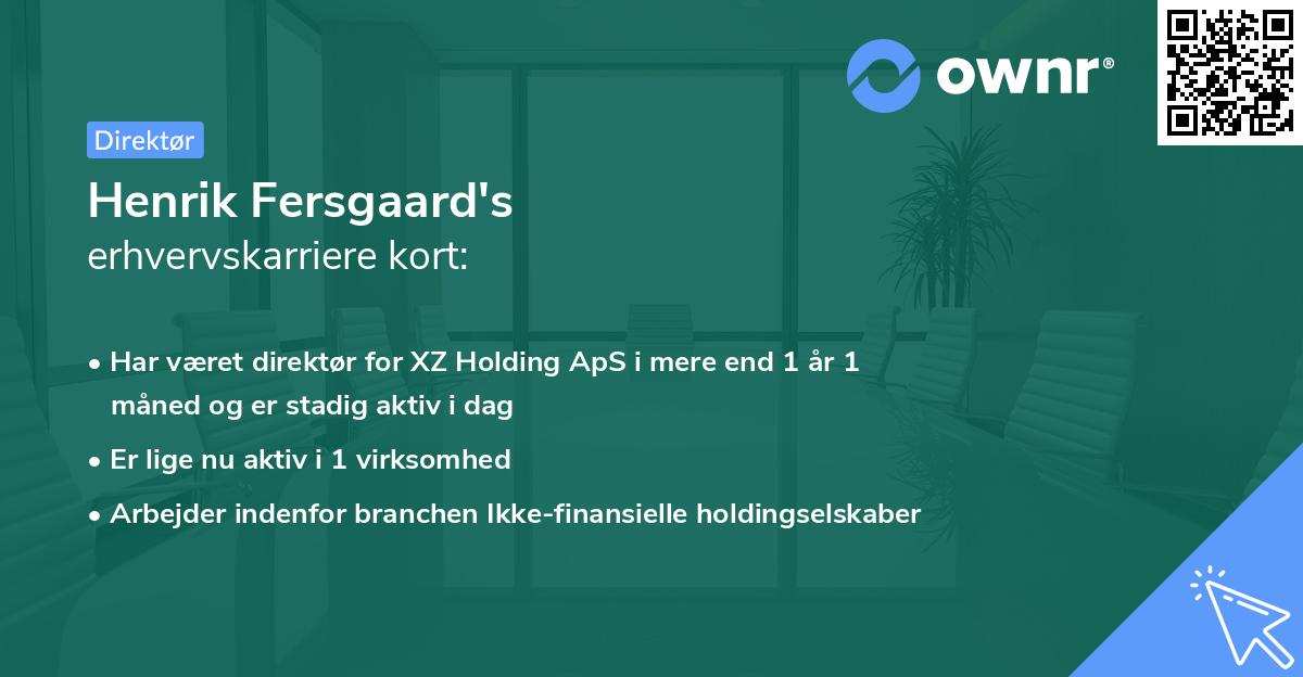Henrik Fersgaard's erhvervskarriere kort