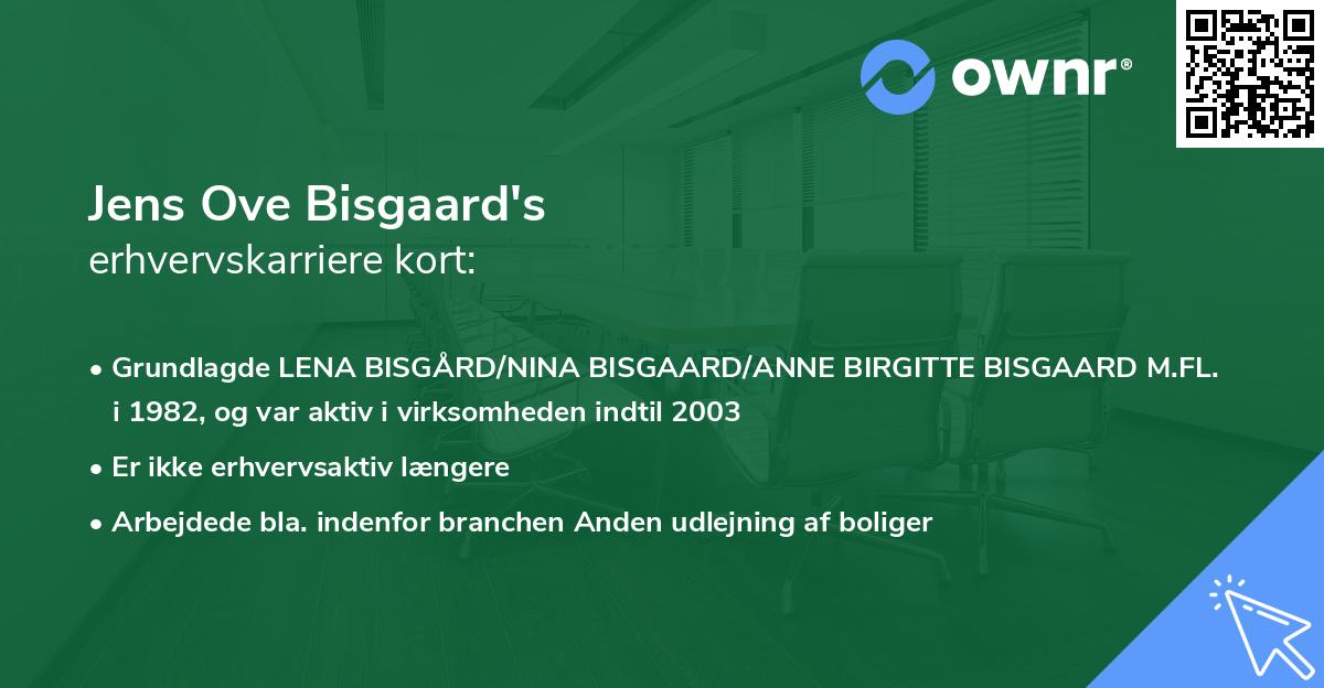 Jens Ove Bisgaard's erhvervskarriere kort
