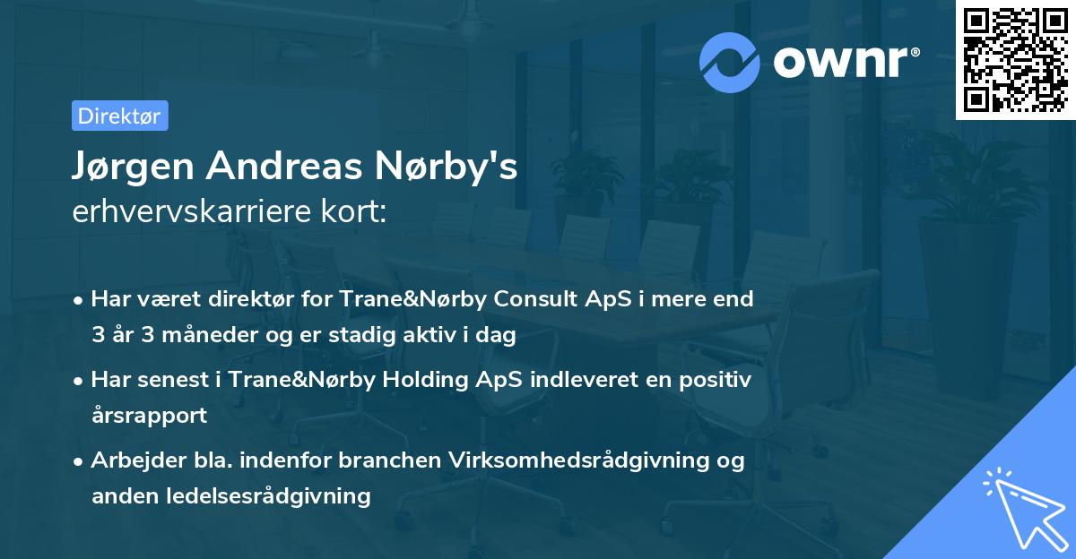 Jørgen Andreas Nørby's erhvervskarriere kort