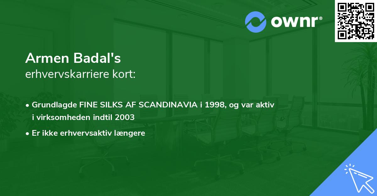 Armen Badal's erhvervskarriere kort