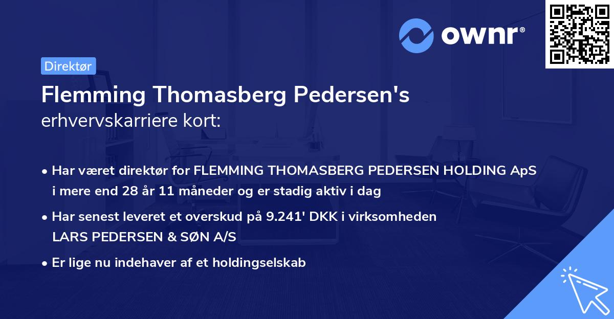 Flemming Thomasberg Pedersen's erhvervskarriere kort