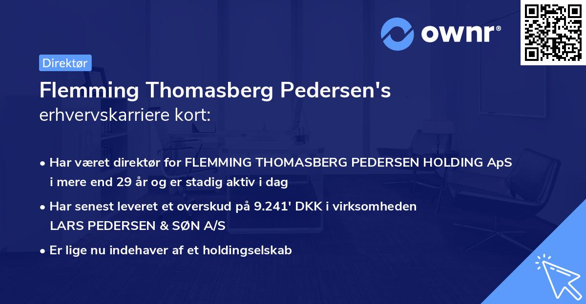 Flemming Thomasberg Pedersen's erhvervskarriere kort