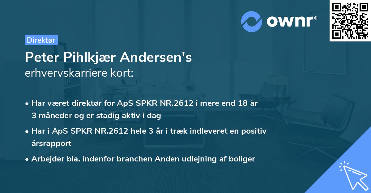 Peter Pihlkjær Andersen's erhvervskarriere kort