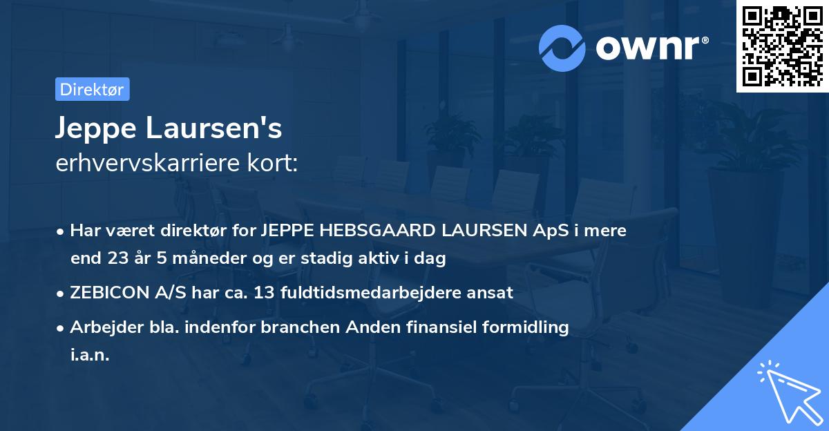 Jeppe Laursen's erhvervskarriere kort