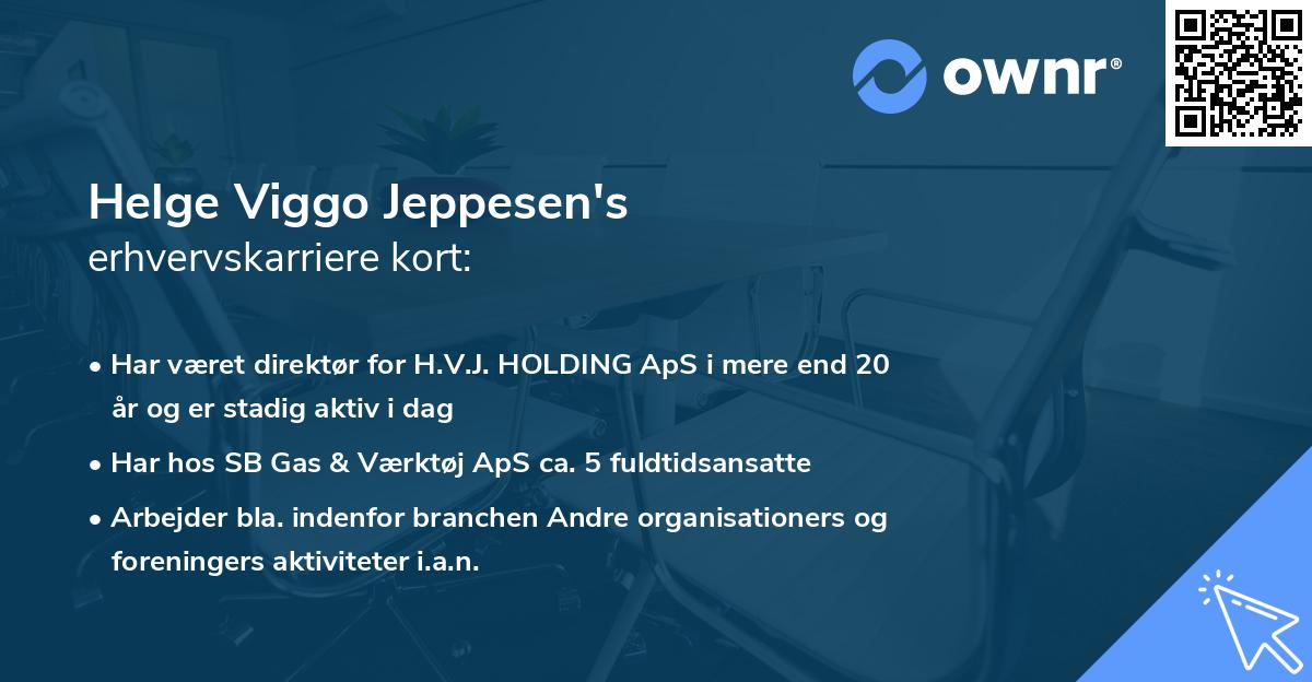 Helge Viggo Jeppesen's erhvervskarriere kort