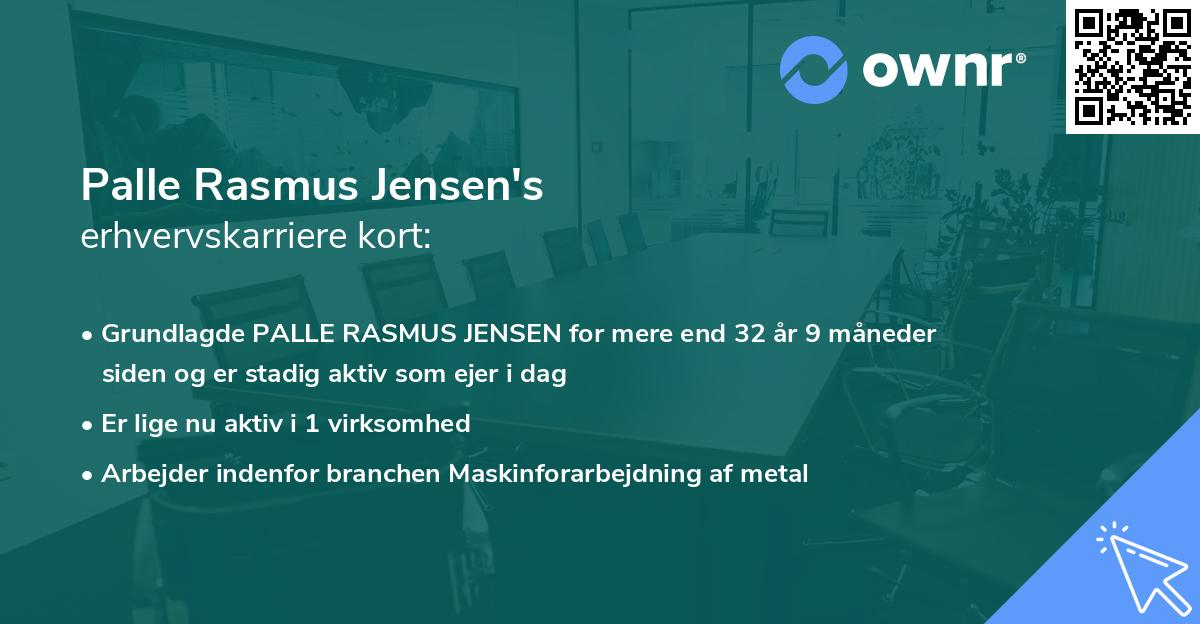 Palle Rasmus Jensen's erhvervskarriere kort