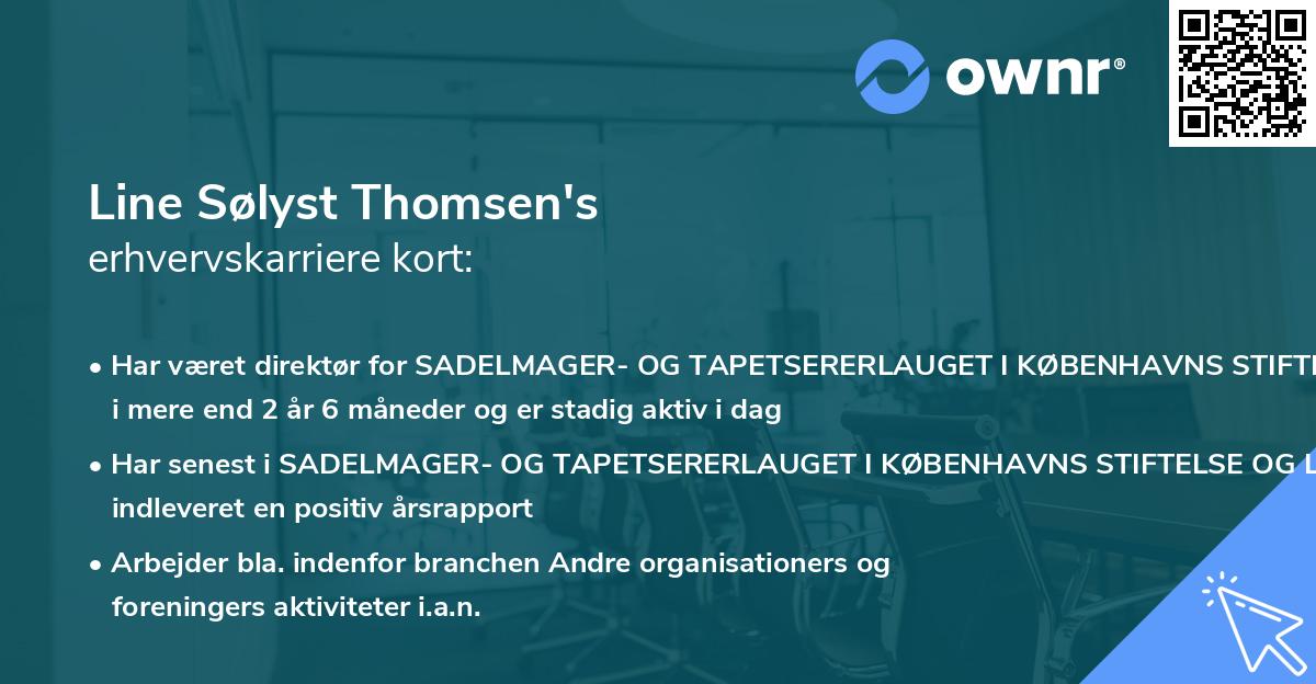Line Sølyst Thomsen's erhvervskarriere kort