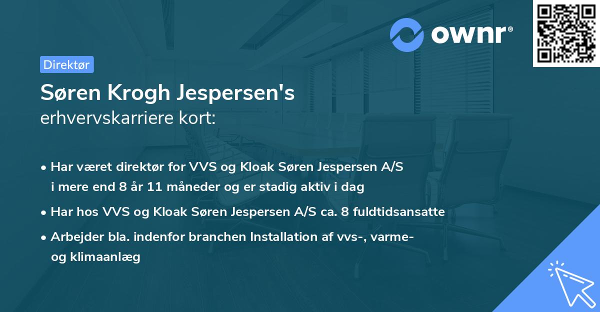 Søren Krogh Jespersen's erhvervskarriere kort