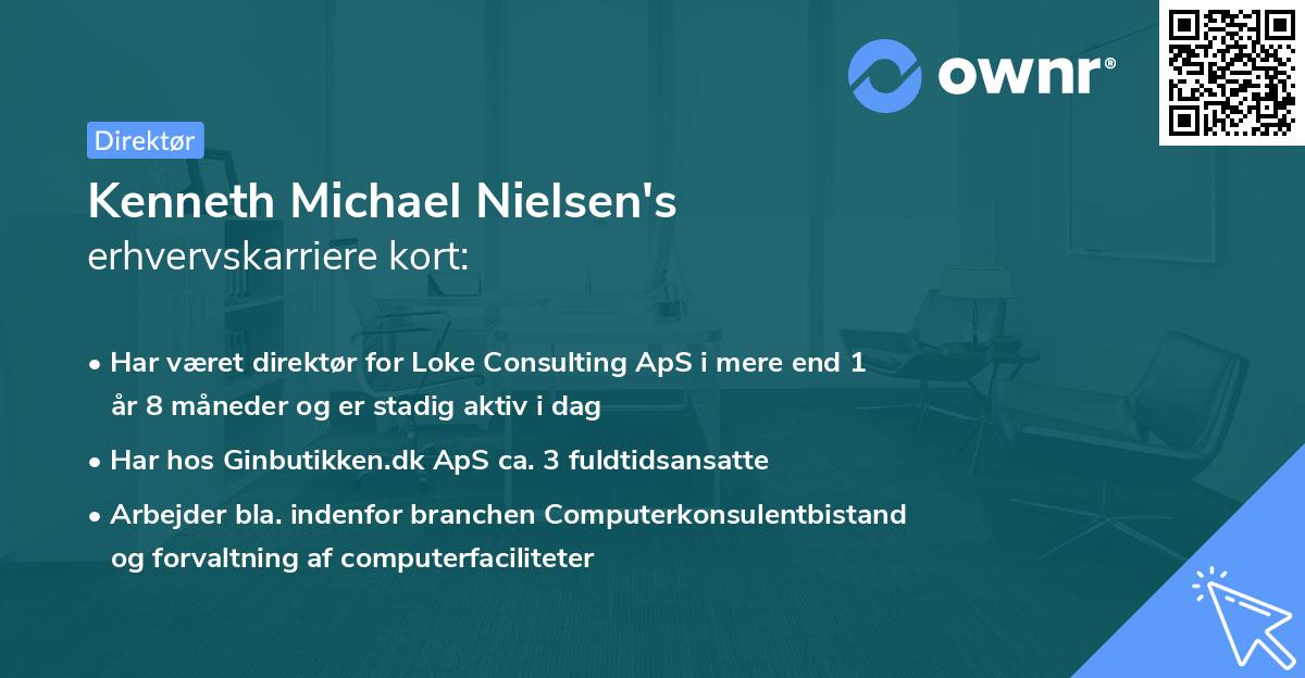 Kenneth Michael Nielsen's erhvervskarriere kort