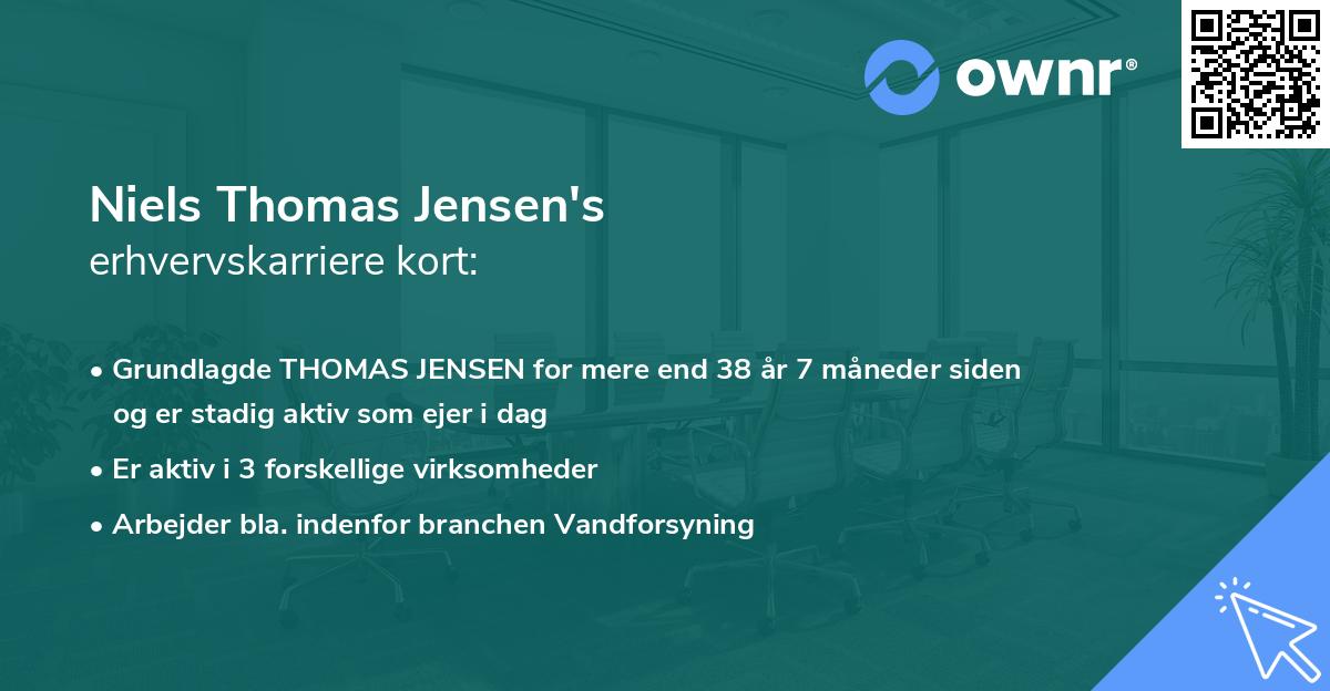 Niels Thomas Jensen's erhvervskarriere kort