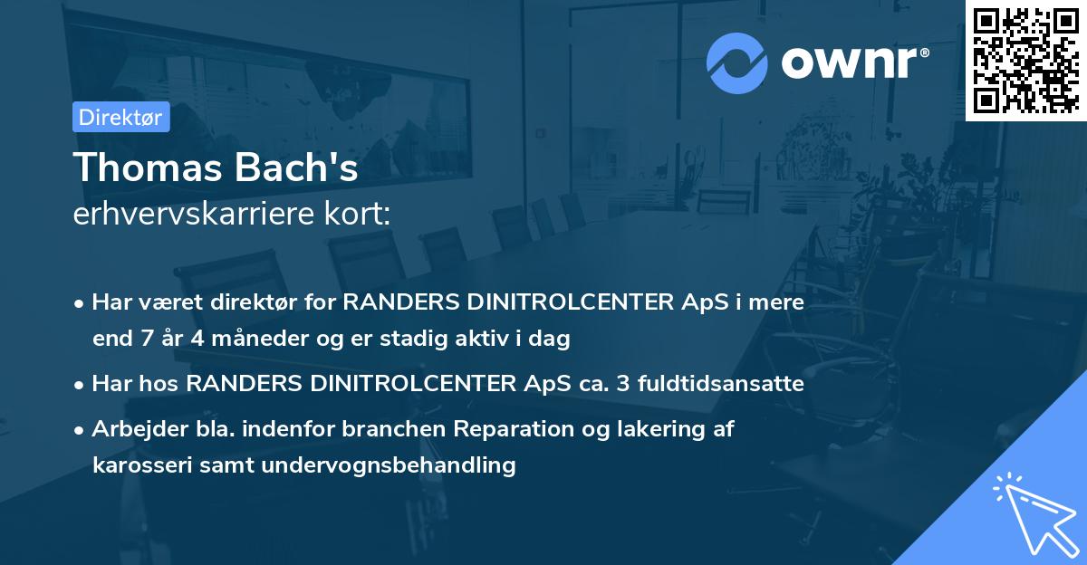 Thomas Bach's erhvervskarriere kort
