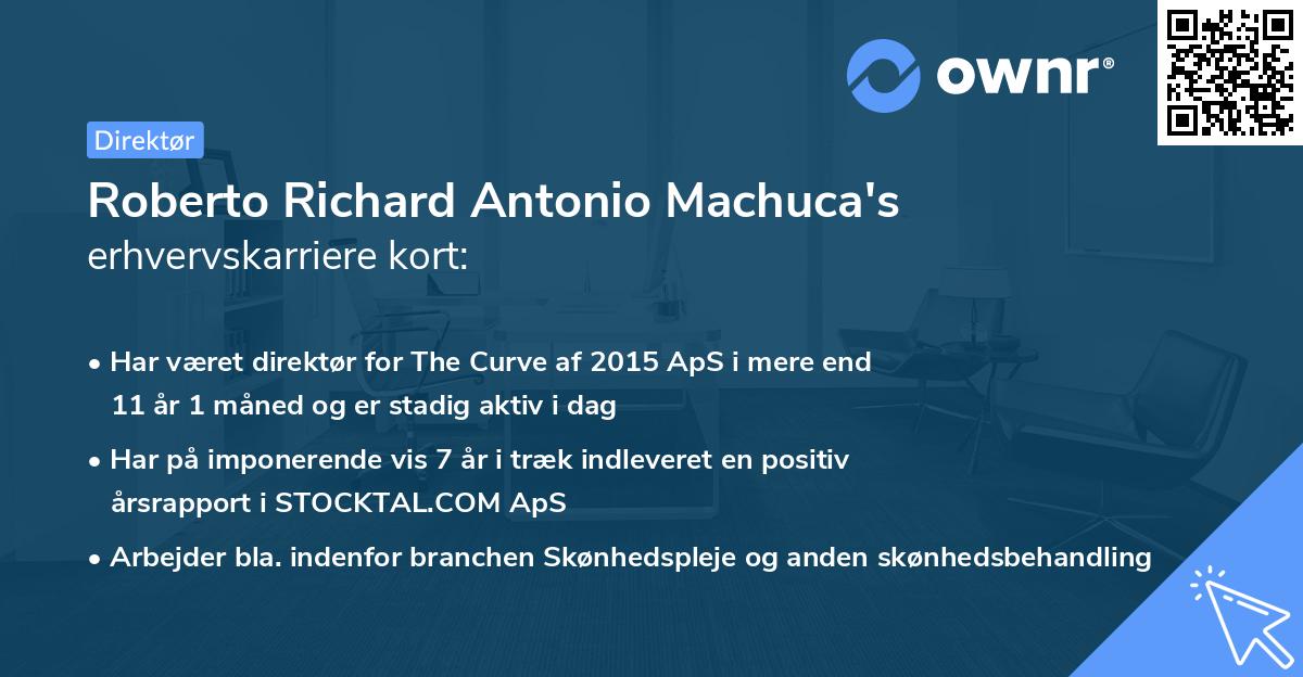 Roberto Richard Antonio Machuca's erhvervskarriere kort