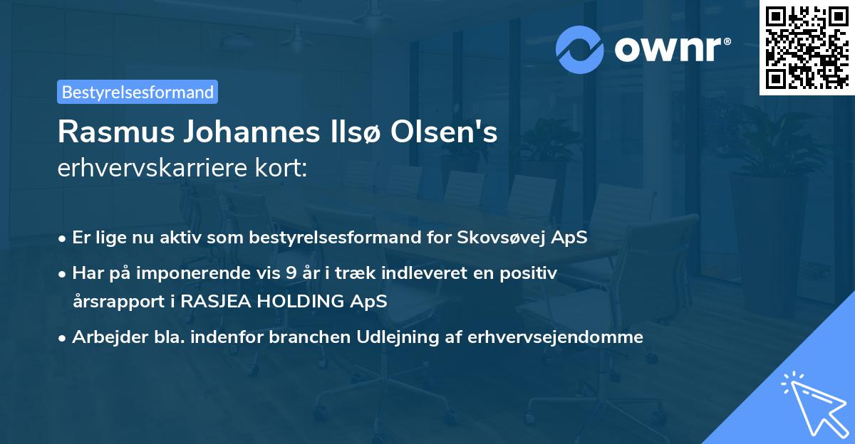 Rasmus Johannes Ilsø Olsen's erhvervskarriere kort