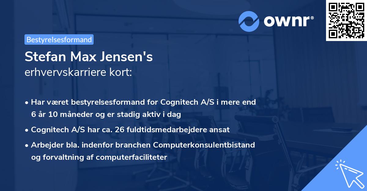 Stefan Max Jensen's erhvervskarriere kort