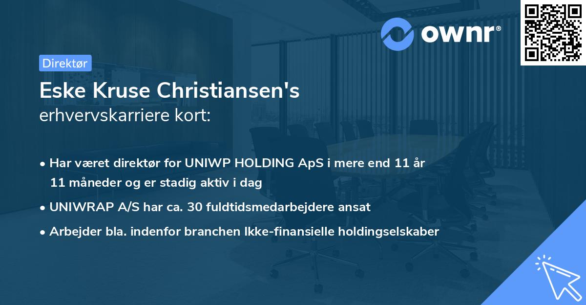 Eske Kruse Christiansen's erhvervskarriere kort