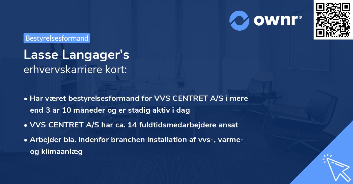 Lasse Langager's erhvervskarriere kort