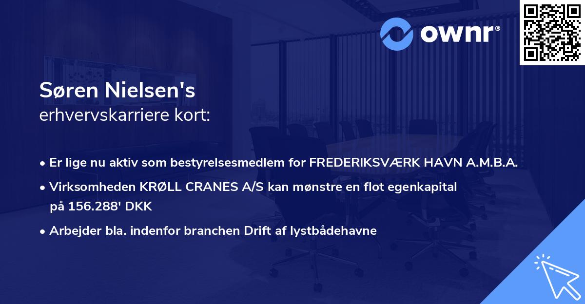 Søren Nielsen's erhvervskarriere kort