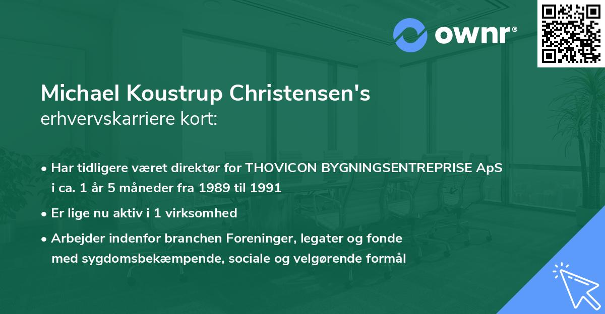 Michael Koustrup Christensen's erhvervskarriere kort