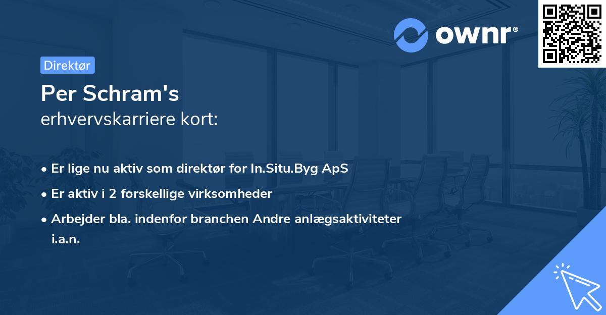 Per Schram's erhvervskarriere kort