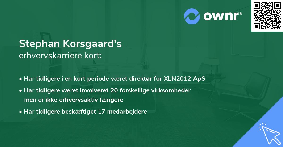 Stephan Korsgaard's erhvervskarriere kort