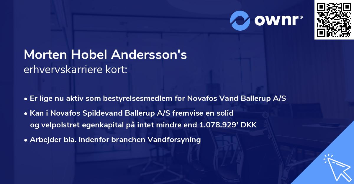 Morten Hobel Andersson's erhvervskarriere kort