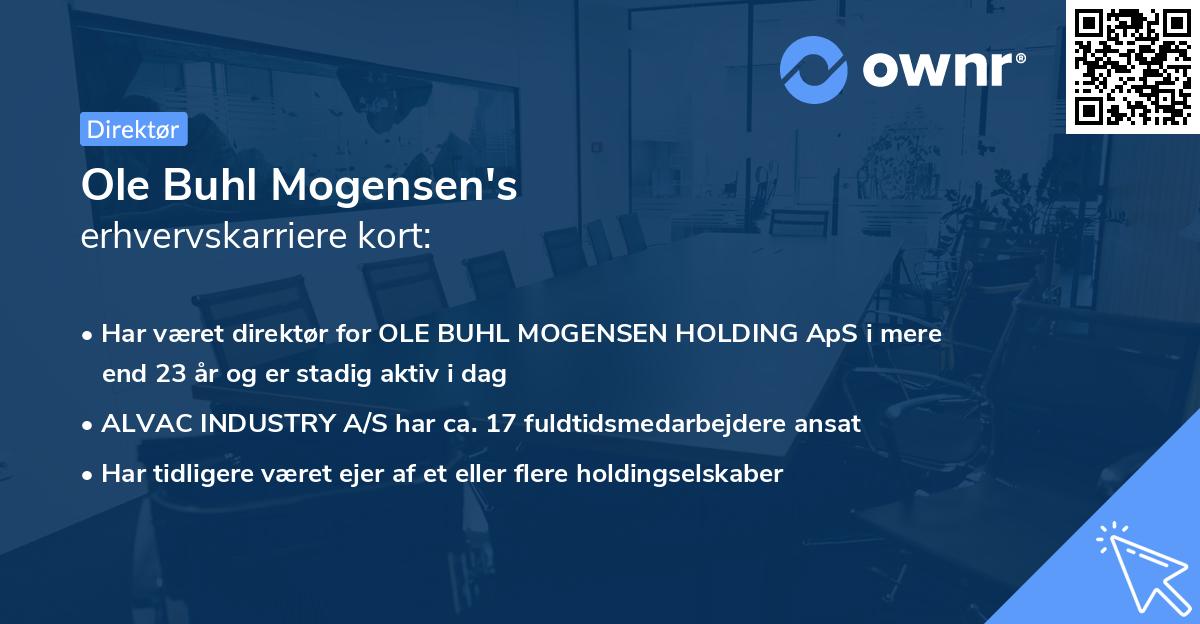 Ole Buhl Mogensen's erhvervskarriere kort