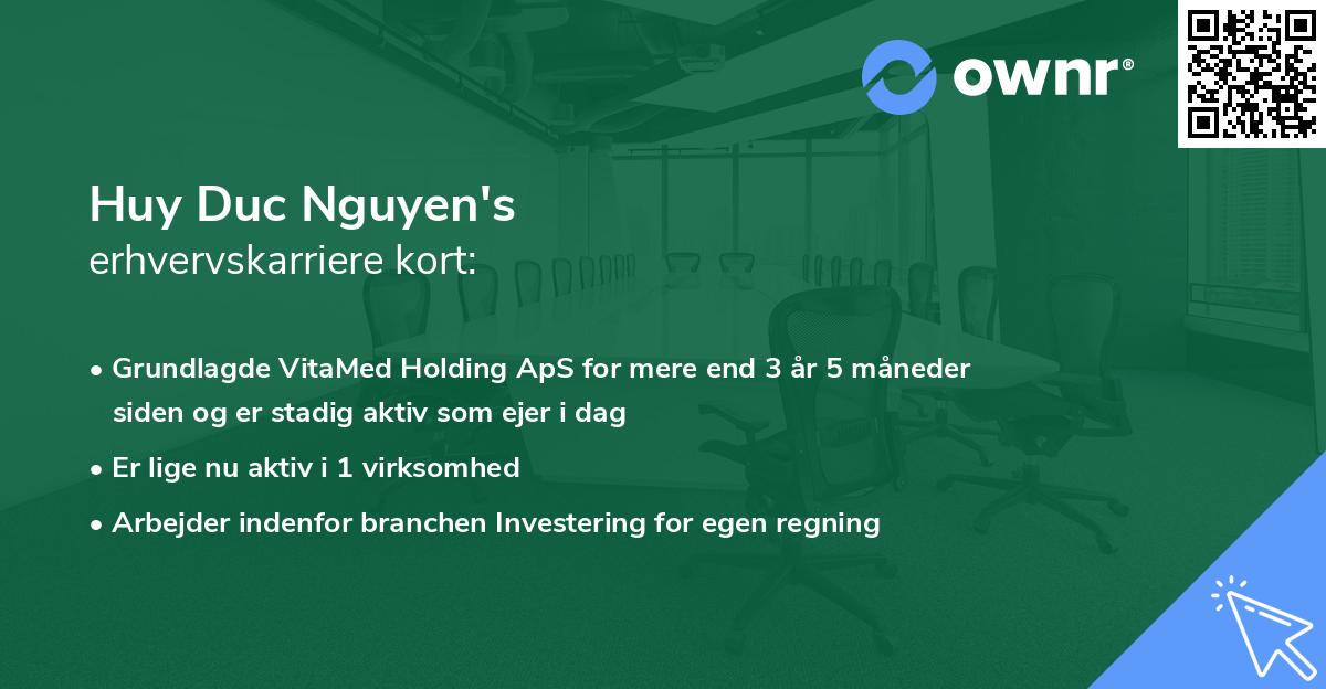 Huy Duc Nguyen's erhvervskarriere kort