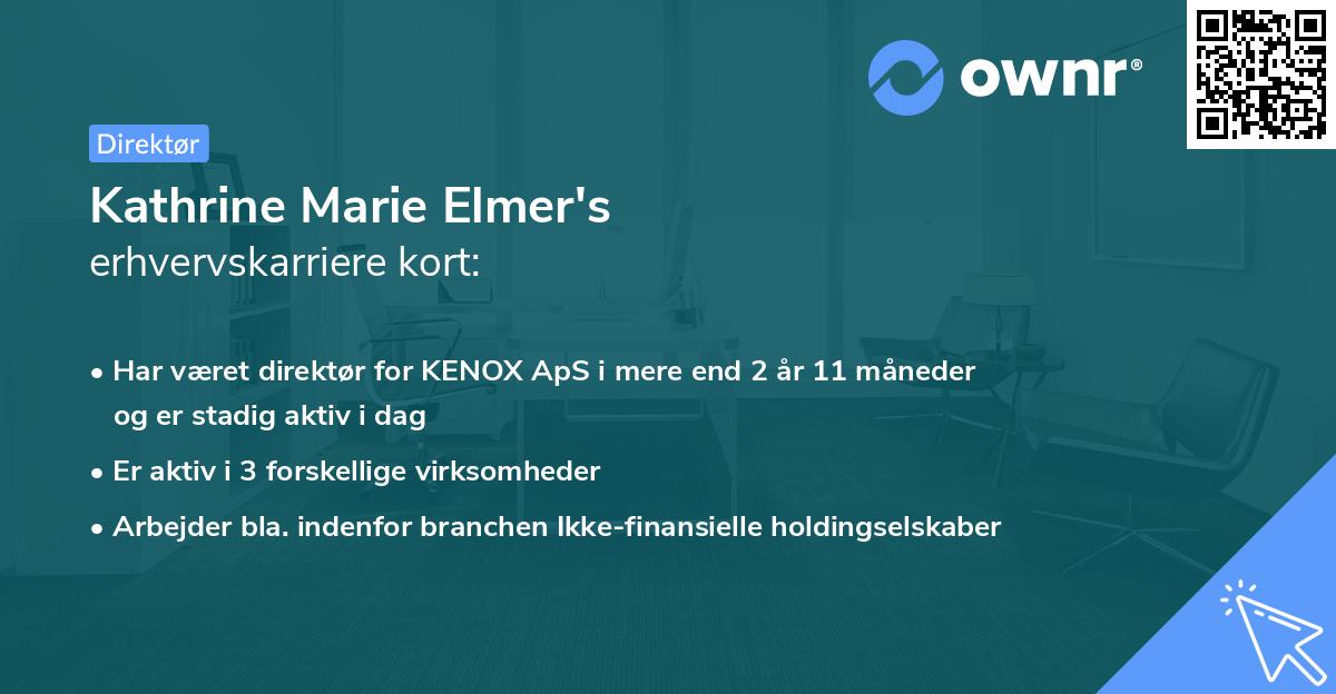 Kathrine Marie Elmer's erhvervskarriere kort