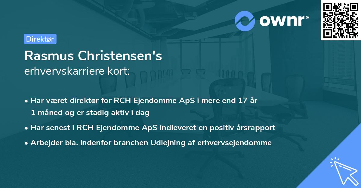Rasmus Christensen's erhvervskarriere kort