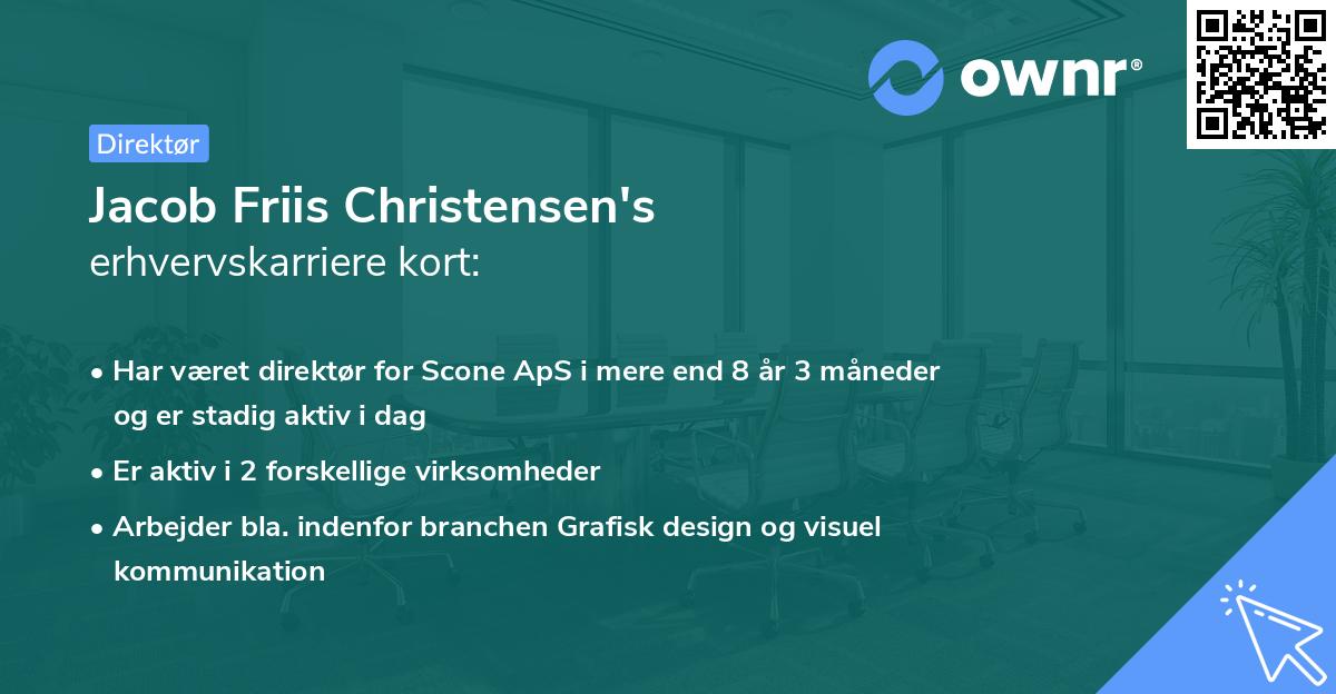 Jacob Friis Christensen's erhvervskarriere kort