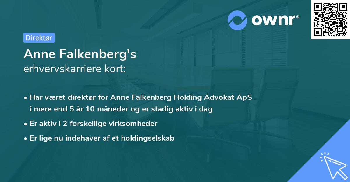 Anne Falkenberg's erhvervskarriere kort