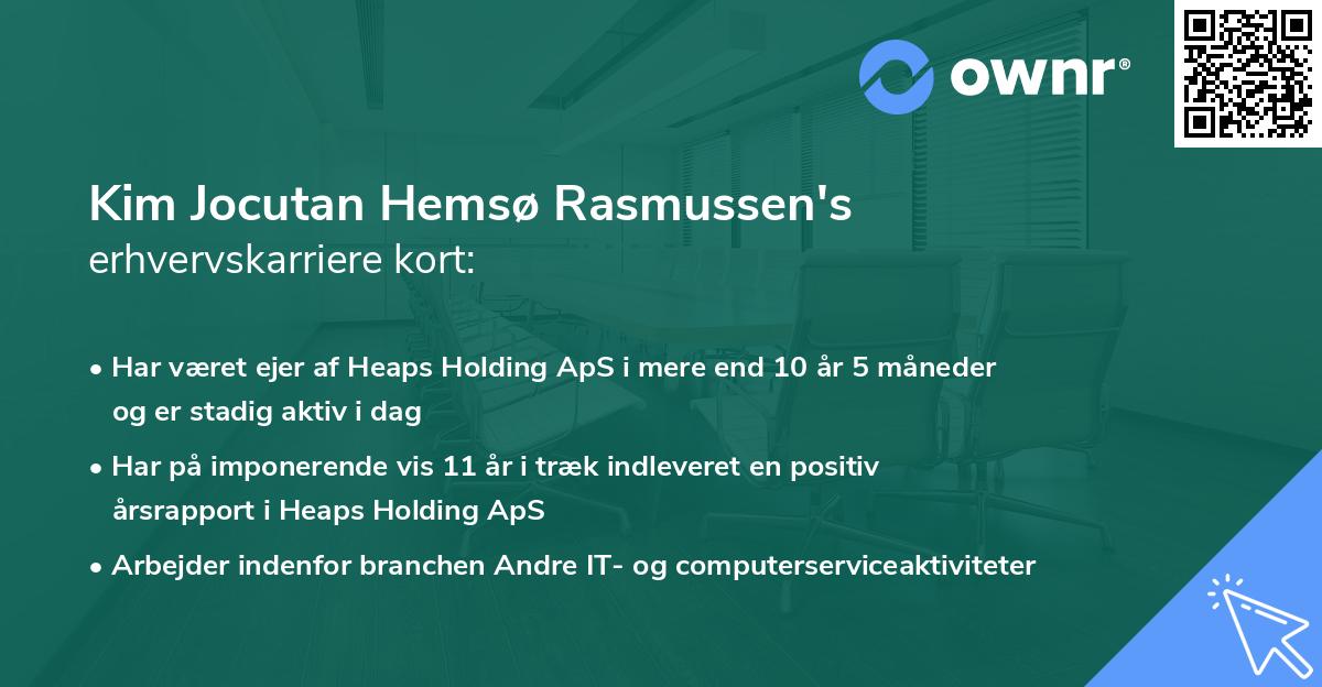 Kim Jocutan Hemsø Rasmussen's erhvervskarriere kort
