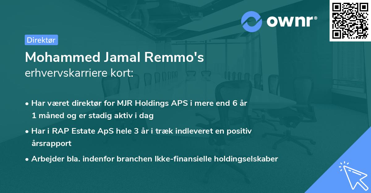 Mohammed Jamal Remmo's erhvervskarriere kort