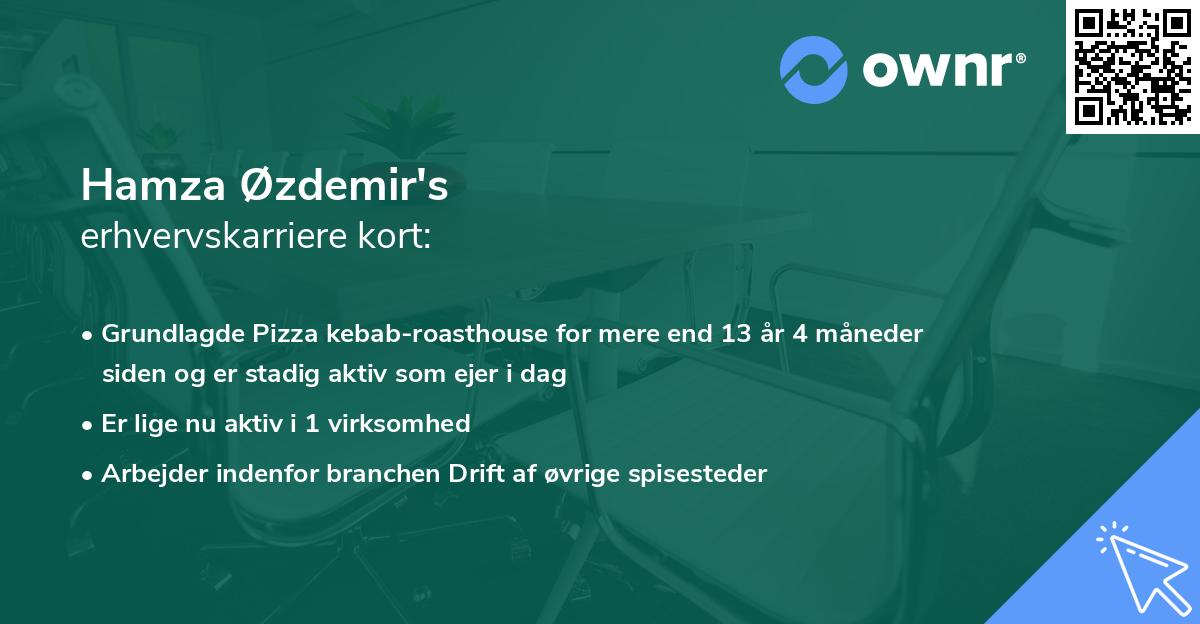 Hamza Øzdemir's erhvervskarriere kort