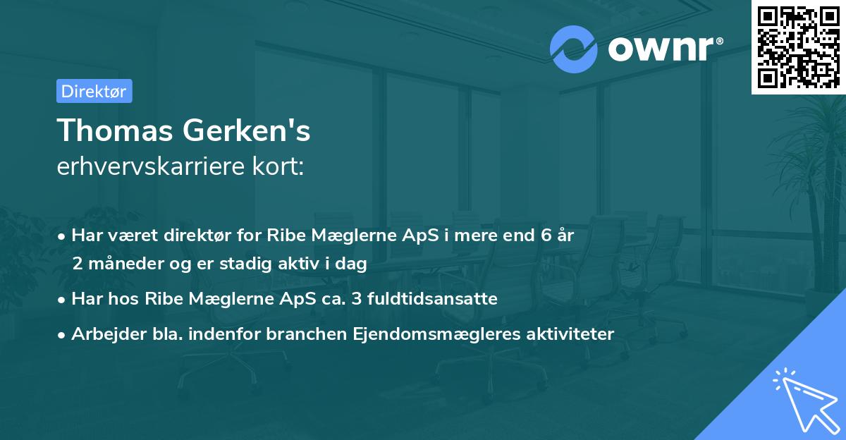 Thomas Gerken's erhvervskarriere kort