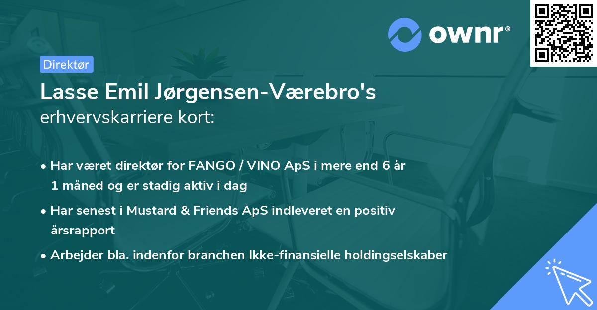 Lasse Emil Jørgensen-Værebro's erhvervskarriere kort