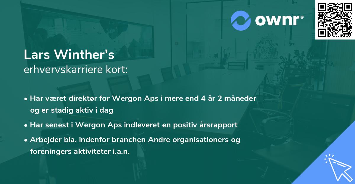 Lars Winther's erhvervskarriere kort