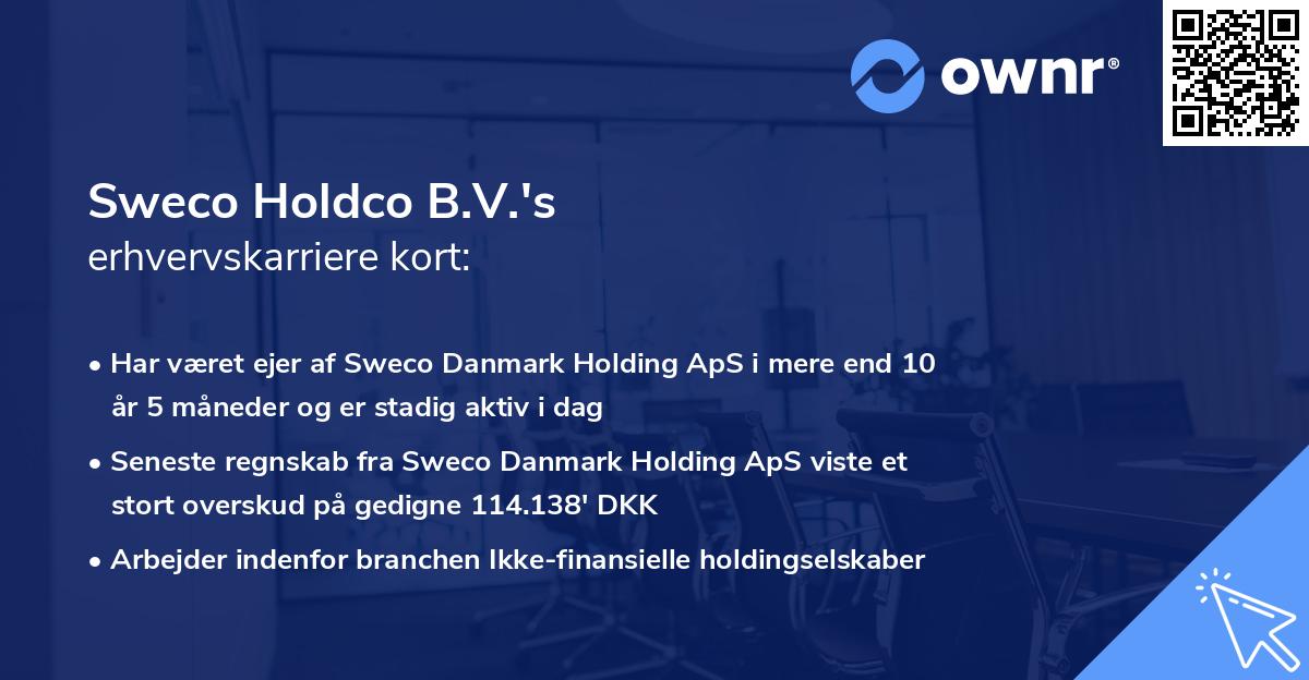 Sweco Holdco B.V.'s erhvervskarriere kort