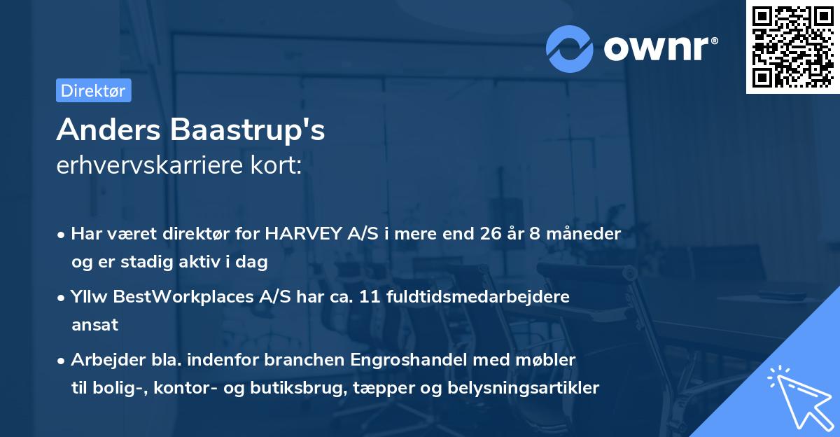 Anders Baastrup's erhvervskarriere kort