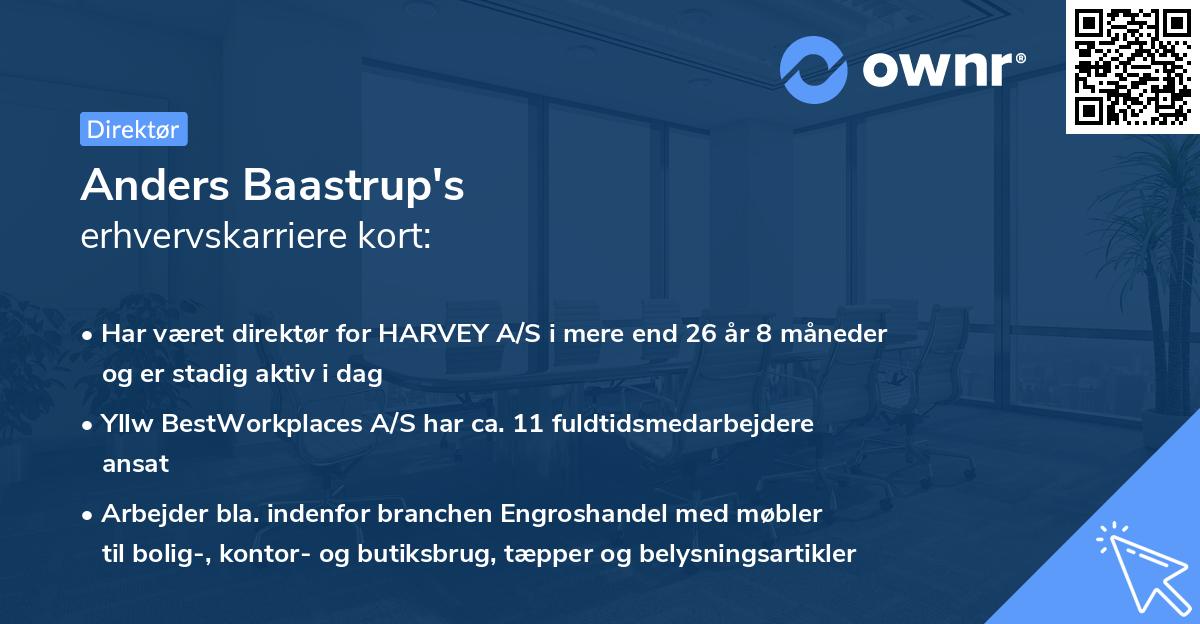 Anders Baastrup's erhvervskarriere kort