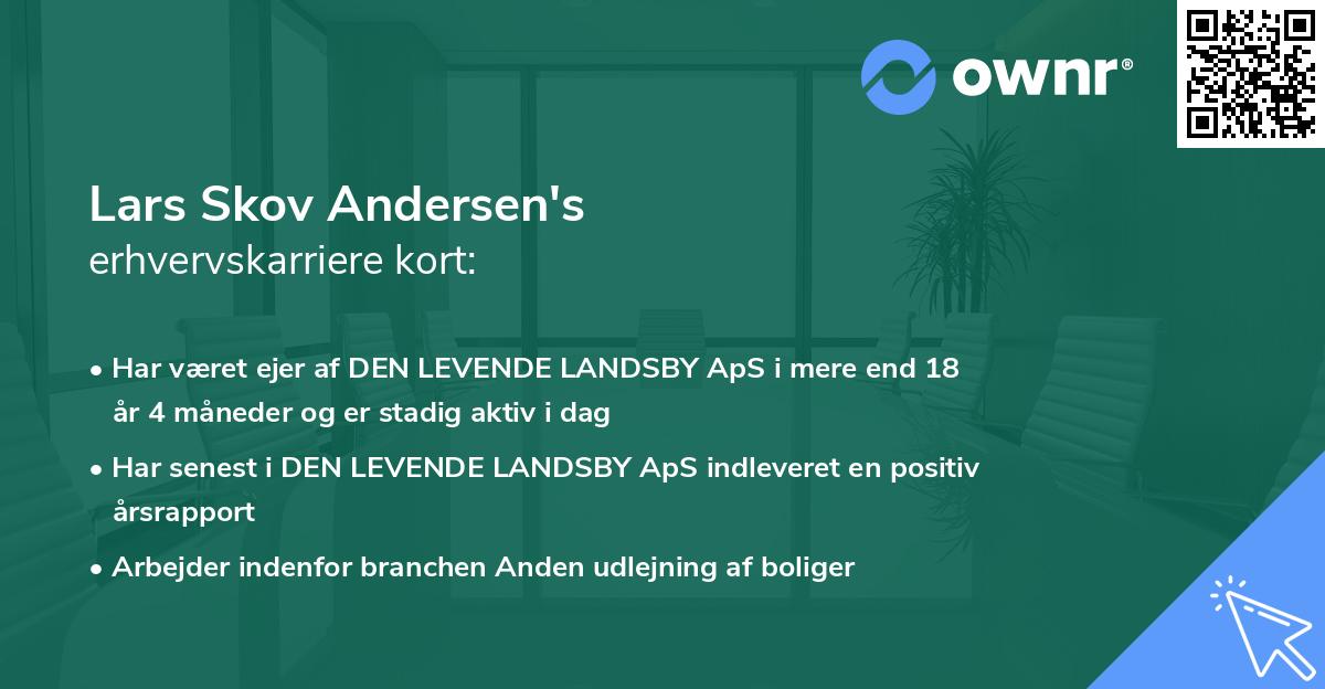 Lars Skov Andersen's erhvervskarriere kort