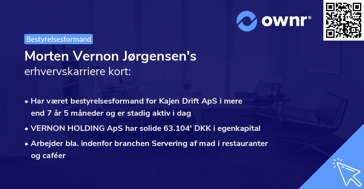 Morten Vernon Jørgensen's erhvervskarriere kort